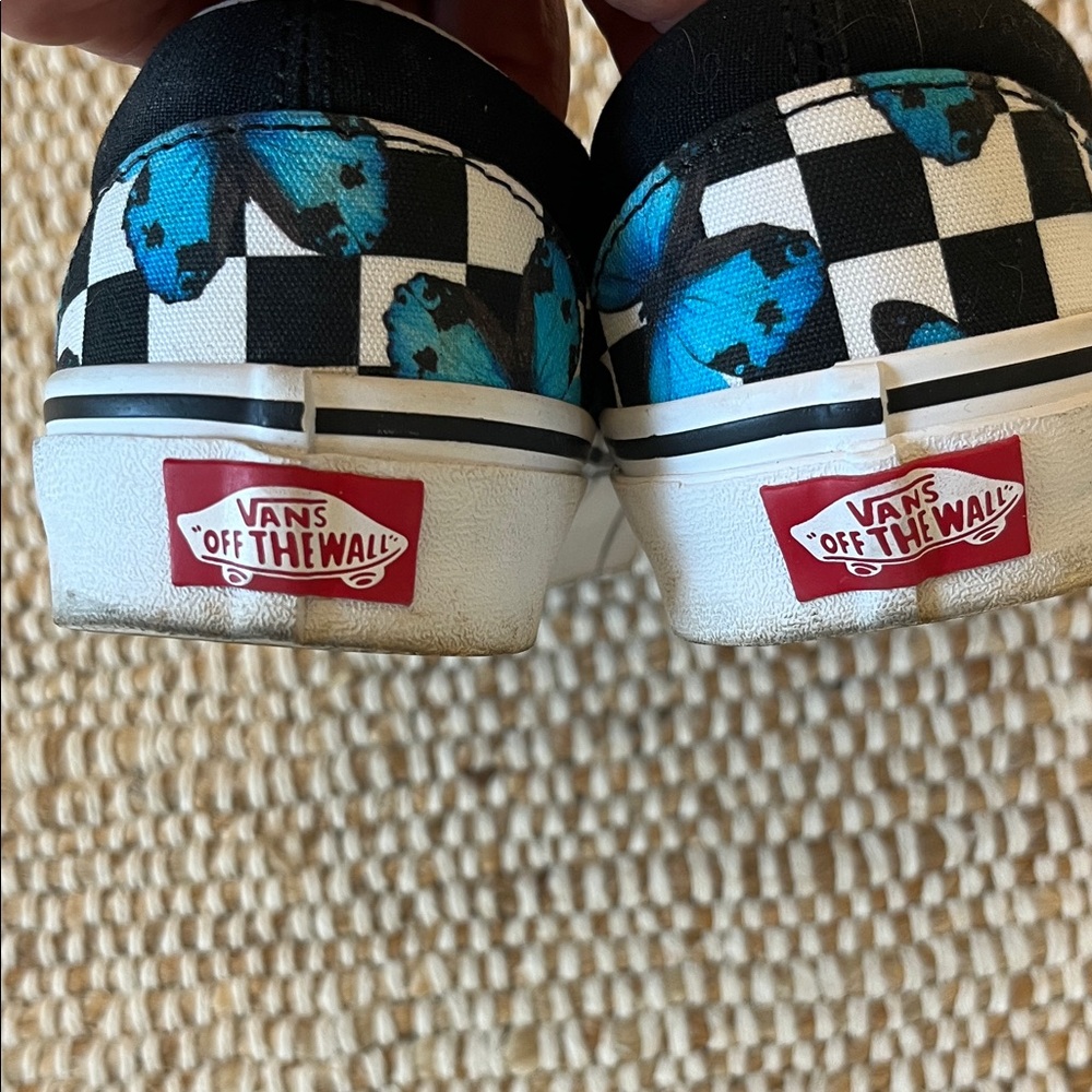 Vans Slip-On Sneakers - Blue Butterfly Checkered - Picture 4 of 6